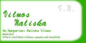 vilmos maliska business card